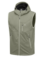 Little Donkey Andy Men's Lightweight Softshell Vest Windproof Sleeveless Jacket for Travel Hiking Running Golf