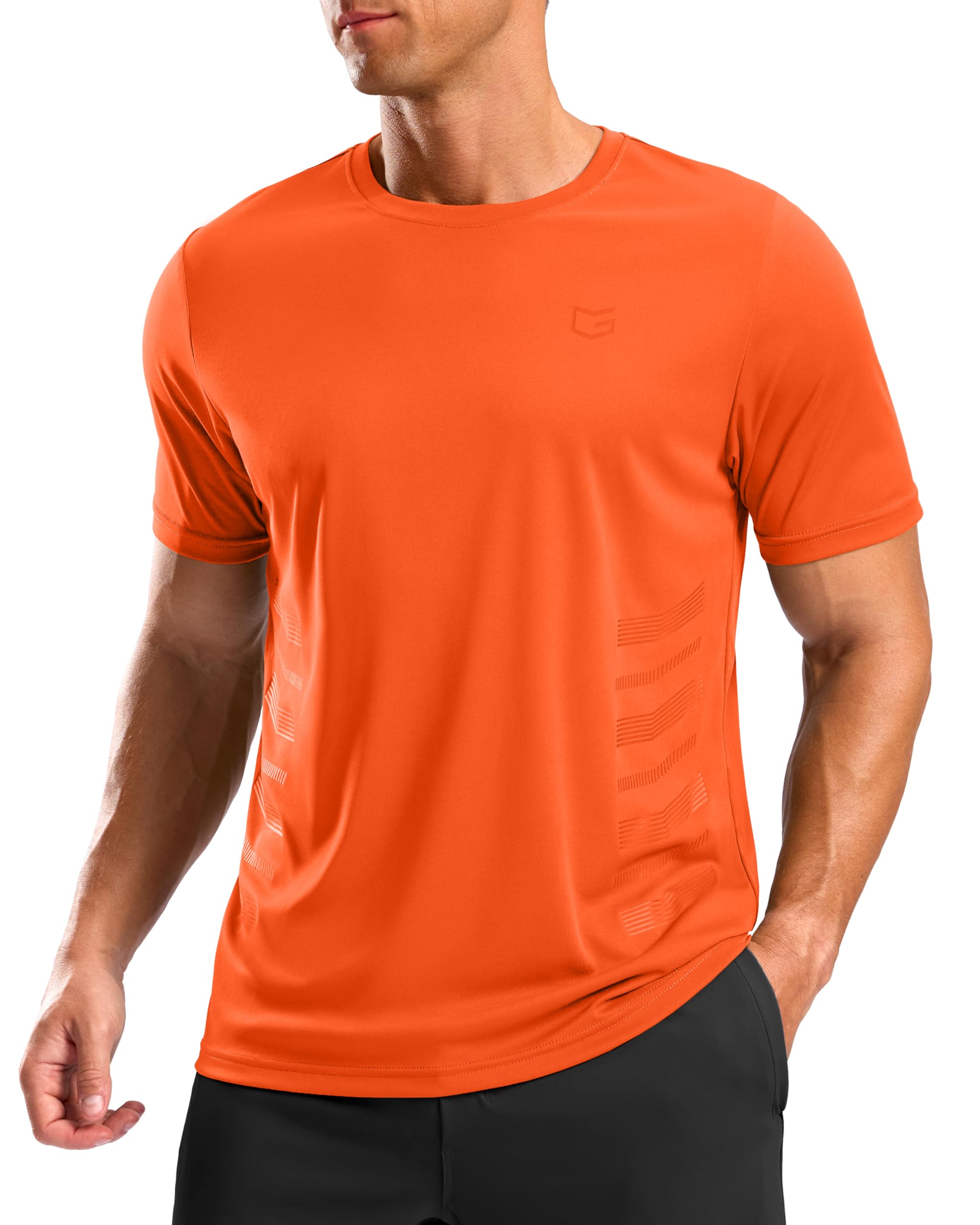 G Gradual Men's Workout Shirts Quick Dry Athletic Running T-Shirts Lightweight Moisture Wicking Short Sleeve Sports Gym Tops