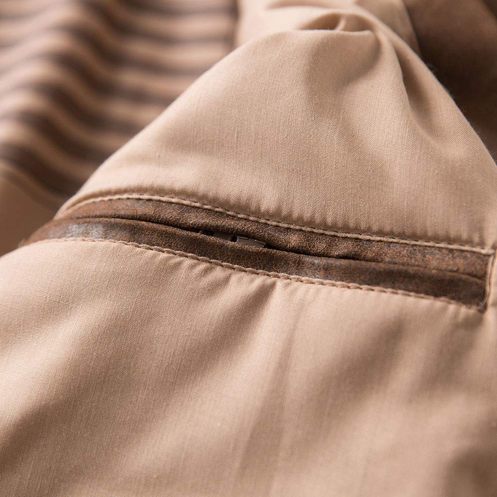 FLAVOR Men's Leather Flight Bomber Jacket Air Force Aviator