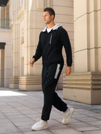 Yuyanrocks Sweatsuits for Men 2 Piece with Zipper Pockets Full Zip Hoodie Tracksuit Sets Jogging Sports Casual Sweat Suits