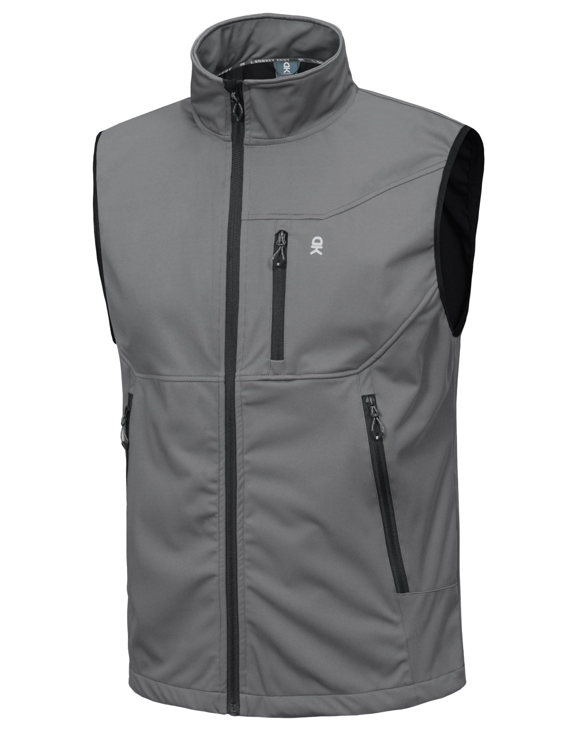 Little Donkey Andy Men's Lightweight Softshell Vest Windproof Sleeveless Jacket for Travel Hiking Running Golf