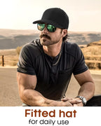 FURTALK Mens Structured Baseball Cap Adjustable Washed Cotton Golf Dad Hat Plain Classic Hats for Men