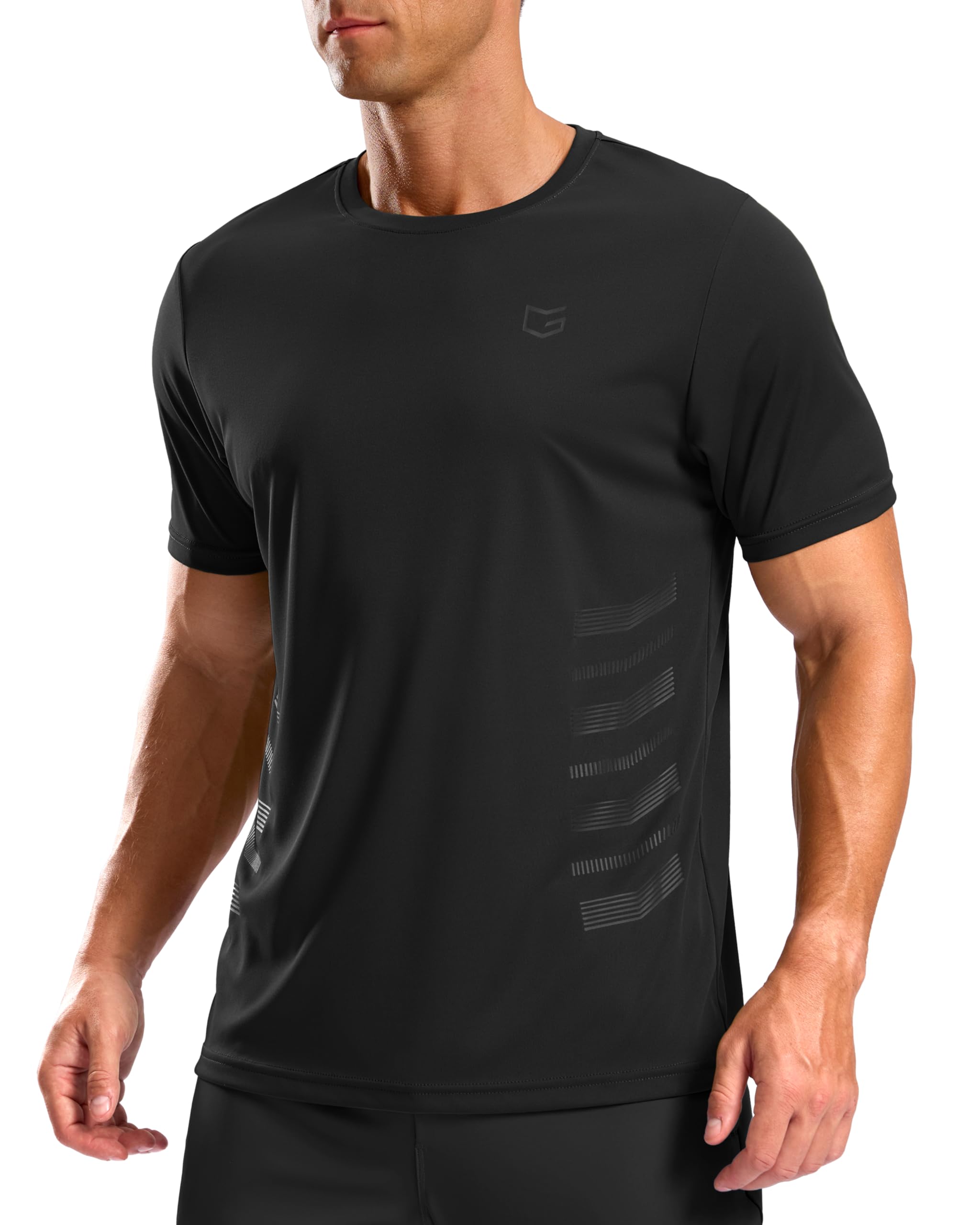 G Gradual Men's Workout Shirts Quick Dry Athletic Running T-Shirts Lightweight Moisture Wicking Short Sleeve Sports Gym Tops