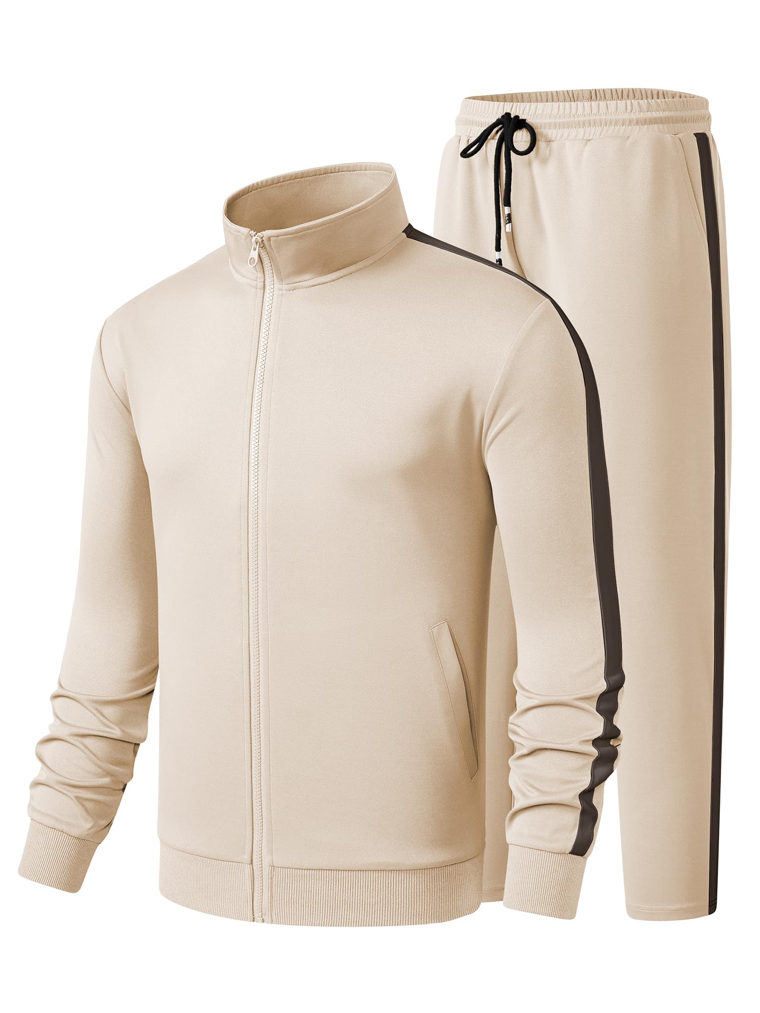 JMIERR Men's Track Suits Sweatsuits 2 Piece Full Zip Sports Outfits Set Sweatshirt and Joggers Sweatpants