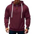 TRFIC Mens Quarter Zip Hoodie Sweatshirt Warm Fleece Long Sleeve Pullover Hoodies for Men