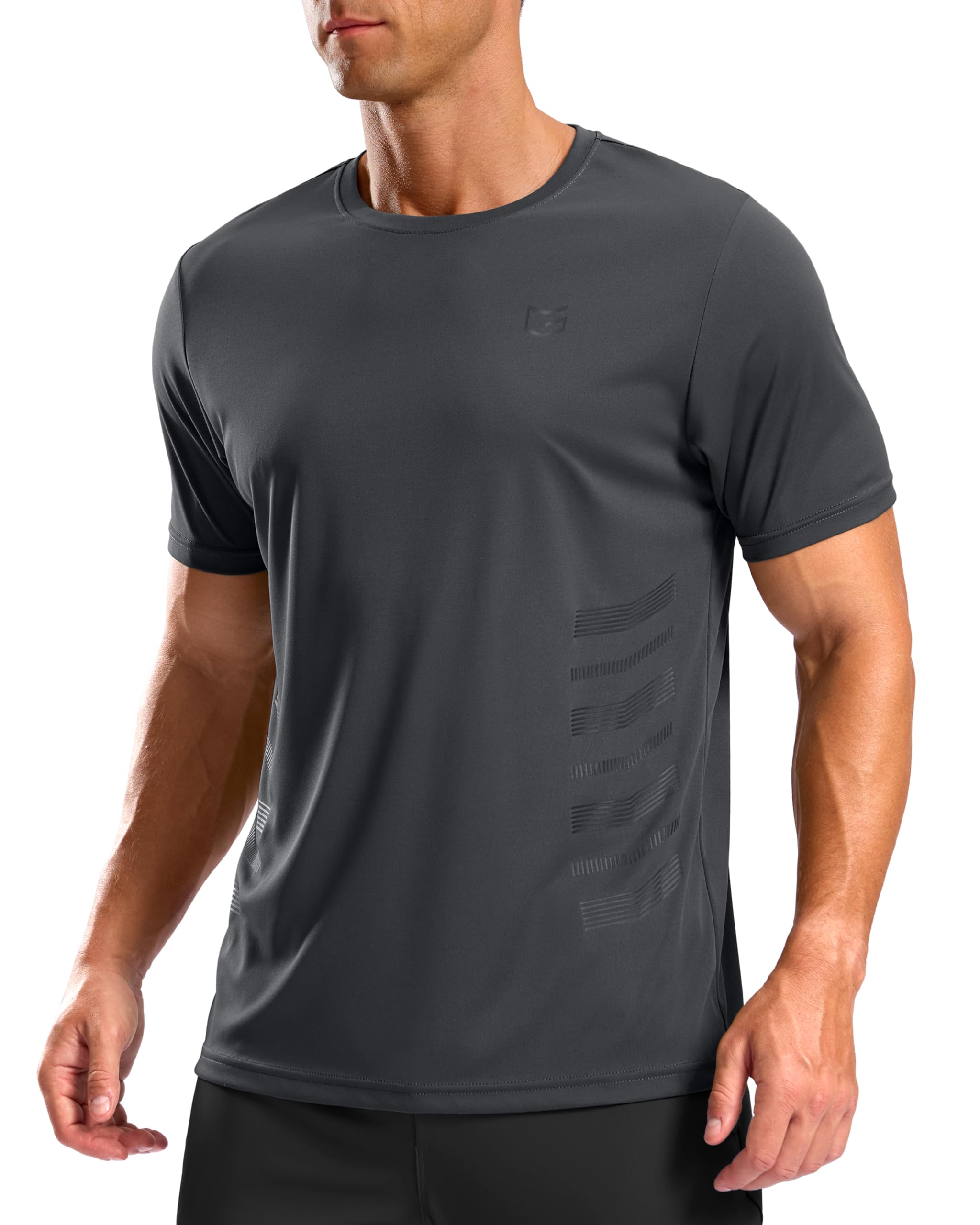 G Gradual Men's Workout Shirts Quick Dry Athletic Running T-Shirts Lightweight Moisture Wicking Short Sleeve Sports Gym Tops