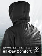 FREE SOLDIER Men's Outdoor Waterproof Soft Shell Hooded Military Tactical Jacket