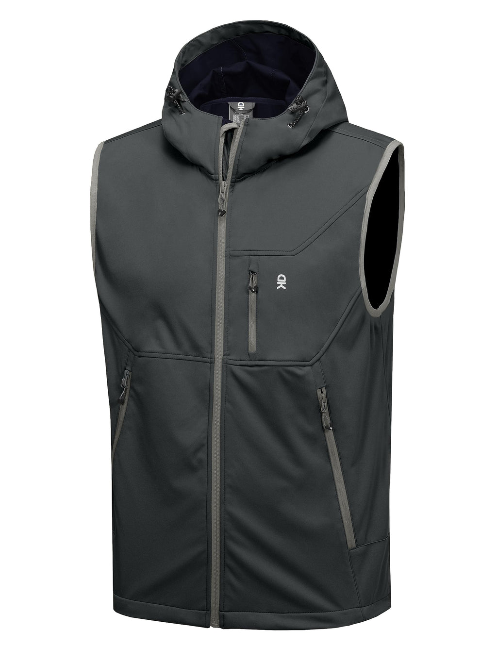 Little Donkey Andy Men's Lightweight Softshell Vest Windproof Sleeveless Jacket for Travel Hiking Running Golf