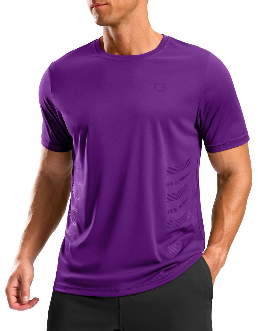 G Gradual Men's Workout Shirts Quick Dry Athletic Running T-Shirts Lightweight Moisture Wicking Short Sleeve Sports Gym Tops