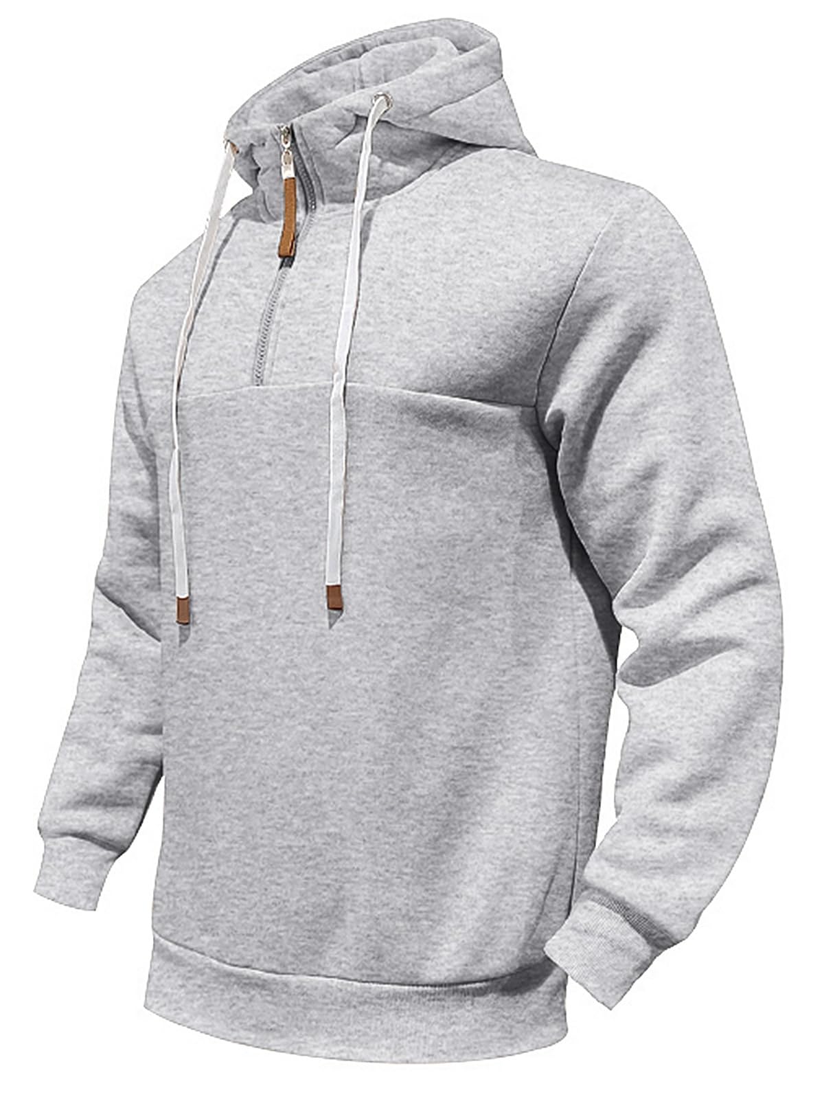 TRFIC Mens Quarter Zip Hoodie Sweatshirt Warm Fleece Long Sleeve Pullover Hoodies for Men
