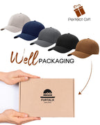 FURTALK Mens Structured Baseball Cap Adjustable Washed Cotton Golf Dad Hat Plain Classic Hats for Men