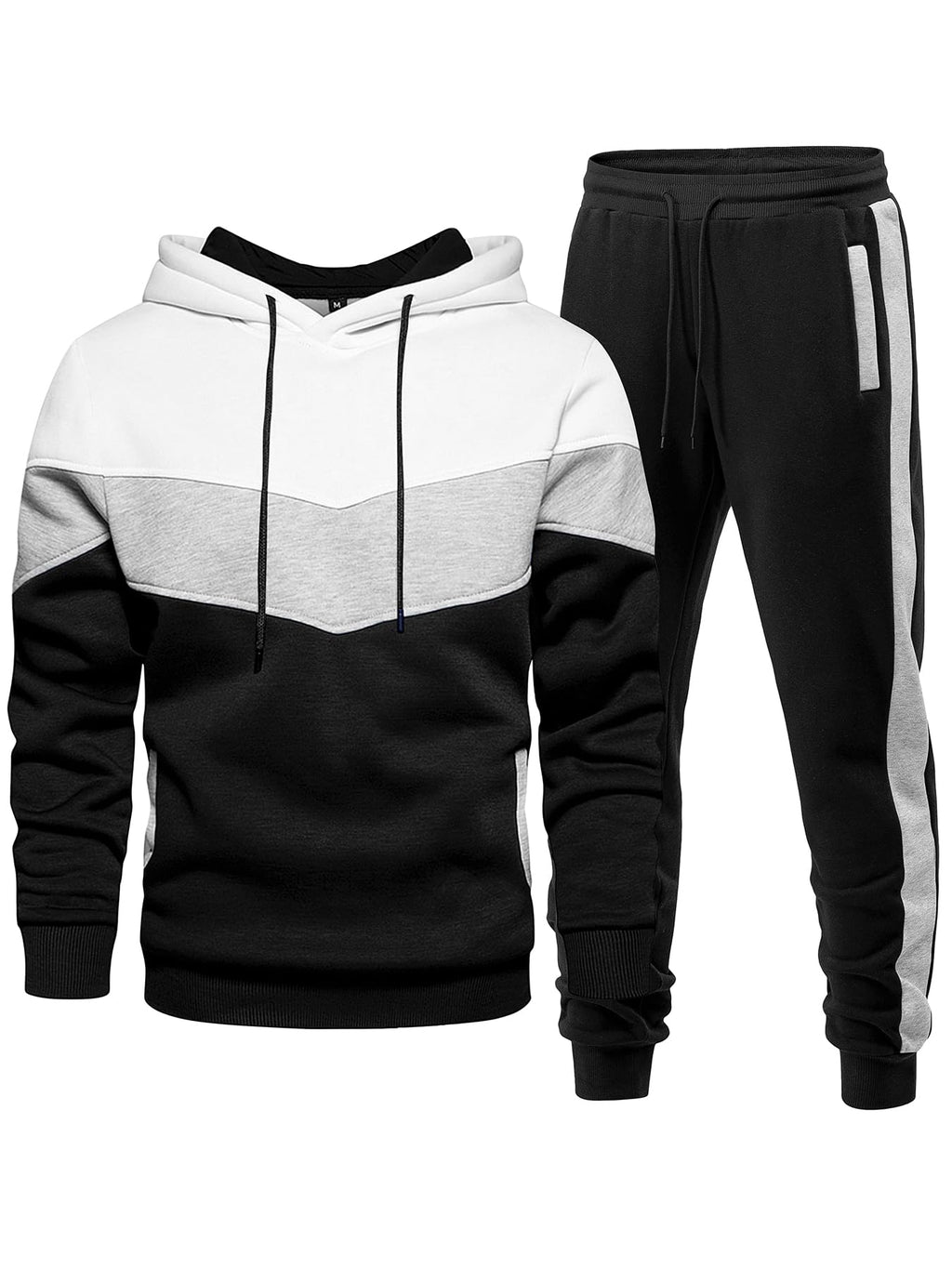 Riskrole Men's Hoodie Tracksuit 2 Pieces Set Athletic Casual Hooded Sweatshirt and Joggers Set Sweatsuit Outfits