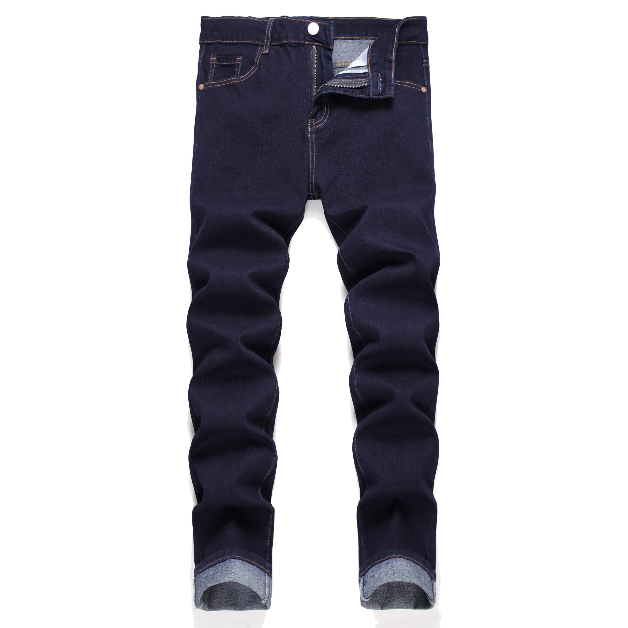 Men's Slim Fit Stretch Jeans Ripped Skinny Jeans for Men, Fashion Straight Leg Comfort Flex Waist Cargo Denim Pants