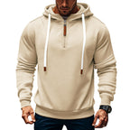 TRFIC Mens Quarter Zip Hoodie Sweatshirt Warm Fleece Long Sleeve Pullover Hoodies for Men