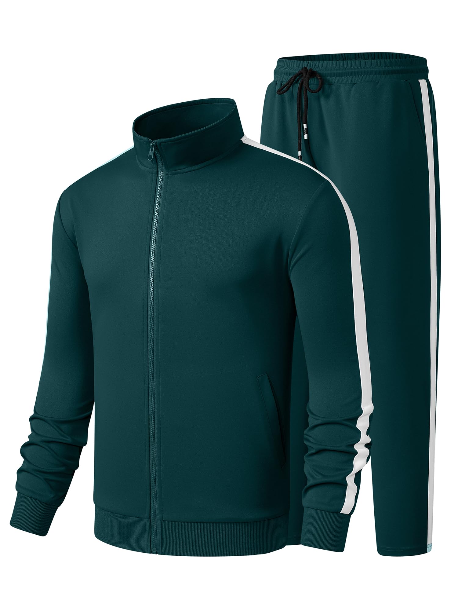 JMIERR Men's Track Suits Sweatsuits 2 Piece Full Zip Sports Outfits Set Sweatshirt and Joggers Sweatpants