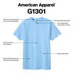 American Apparel Adult Heavyweight Cotton Style G1301/G1301GD T-shirt (Multipack)