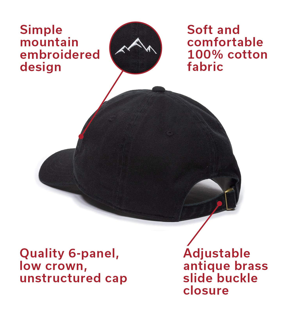 Outdoor Cap -Adult Mountain Dad Hat-Unstructured Soft Cotton