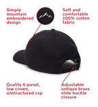 Outdoor Cap -Adult Mountain Dad Hat-Unstructured Soft Cotton