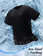 baleaf Men's Cooling Workout Shirts Short Sleeve Athletic T-Shirts Sun Protection Quick Dry Moisture Wicking Running Beach