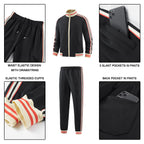 dioxoib Men Track Suits Sets Long Sleeve Full-zip Sweatsuit Active Jackets and Pants 2 Piece Outfits