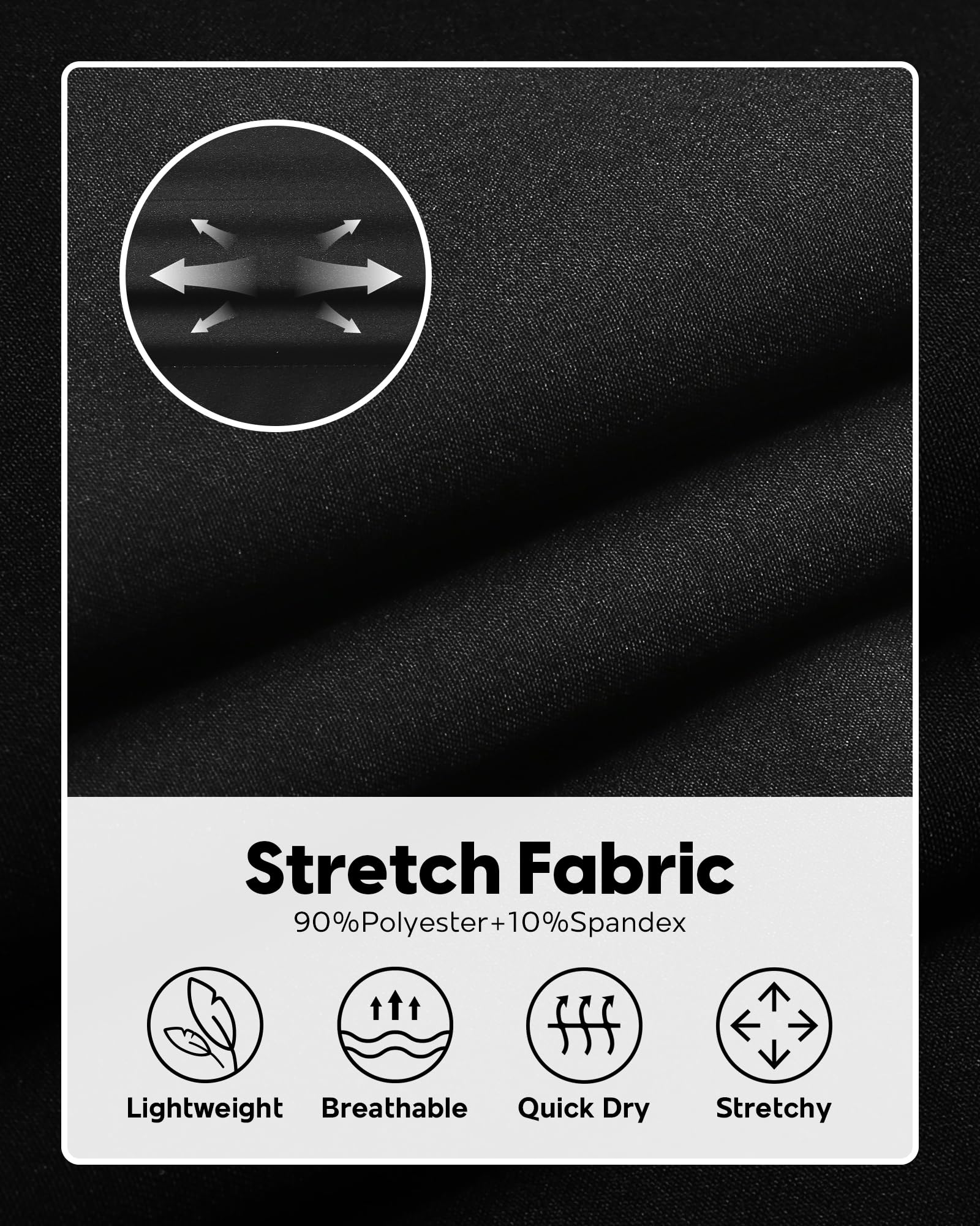 maamgic Men's 5/7 Inch Casual Classic Fit Shorts with Multi-Pocket Quick Dry Sports Shorts