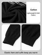 MAGCOMSEN Men's Sweaters 1/4 Zip Cotton Sweater Pullover Polo Sweaters Striped Fall Winter Warm Sweatshirts