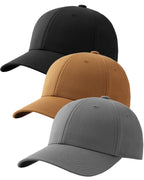 FURTALK Mens Structured Baseball Cap Adjustable Washed Cotton Golf Dad Hat Plain Classic Hats for Men