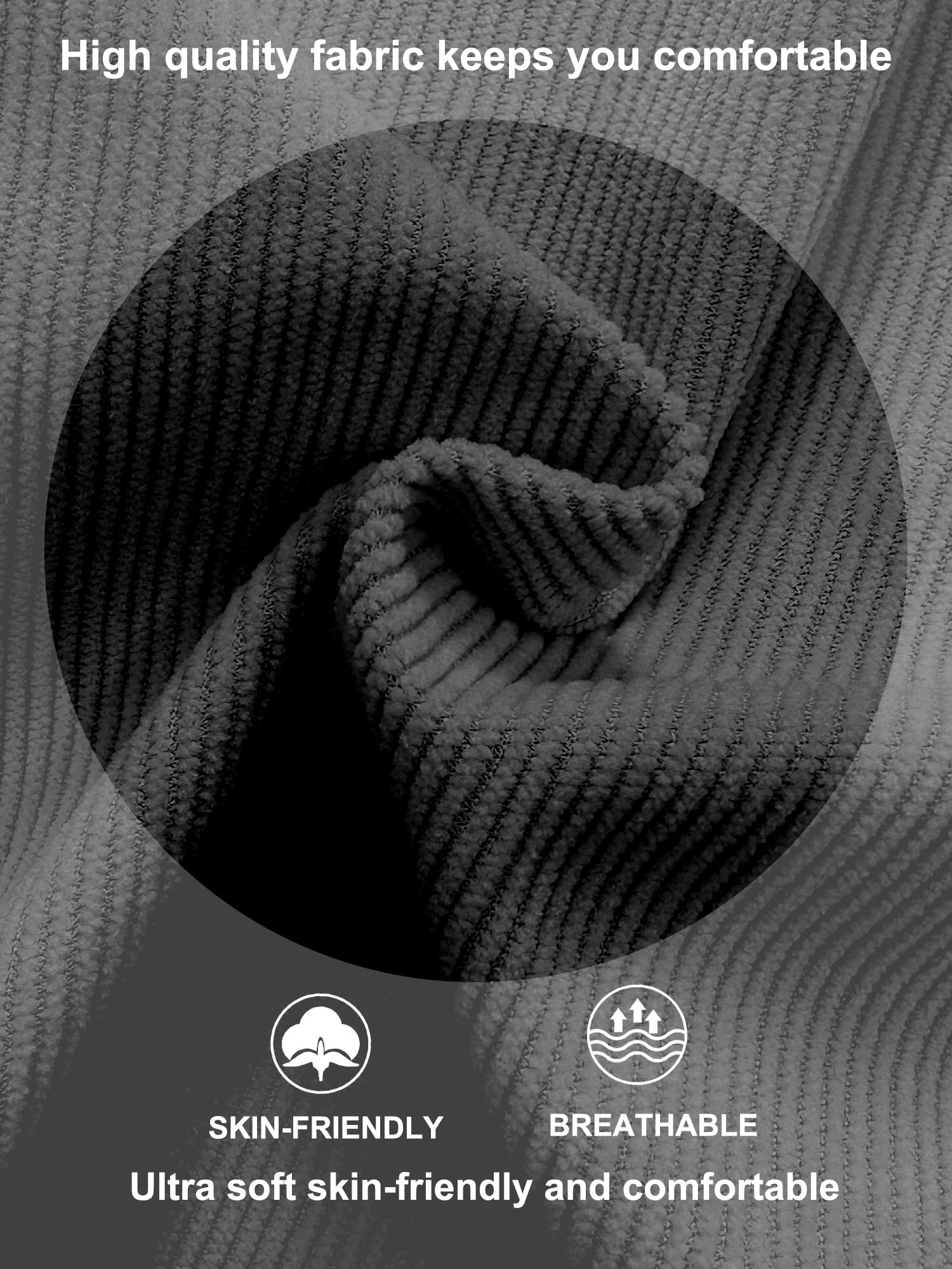 PLEPAN Mens Corduroy Shorts Casual Elastic Waist Drawstring Summer Beach Shorts