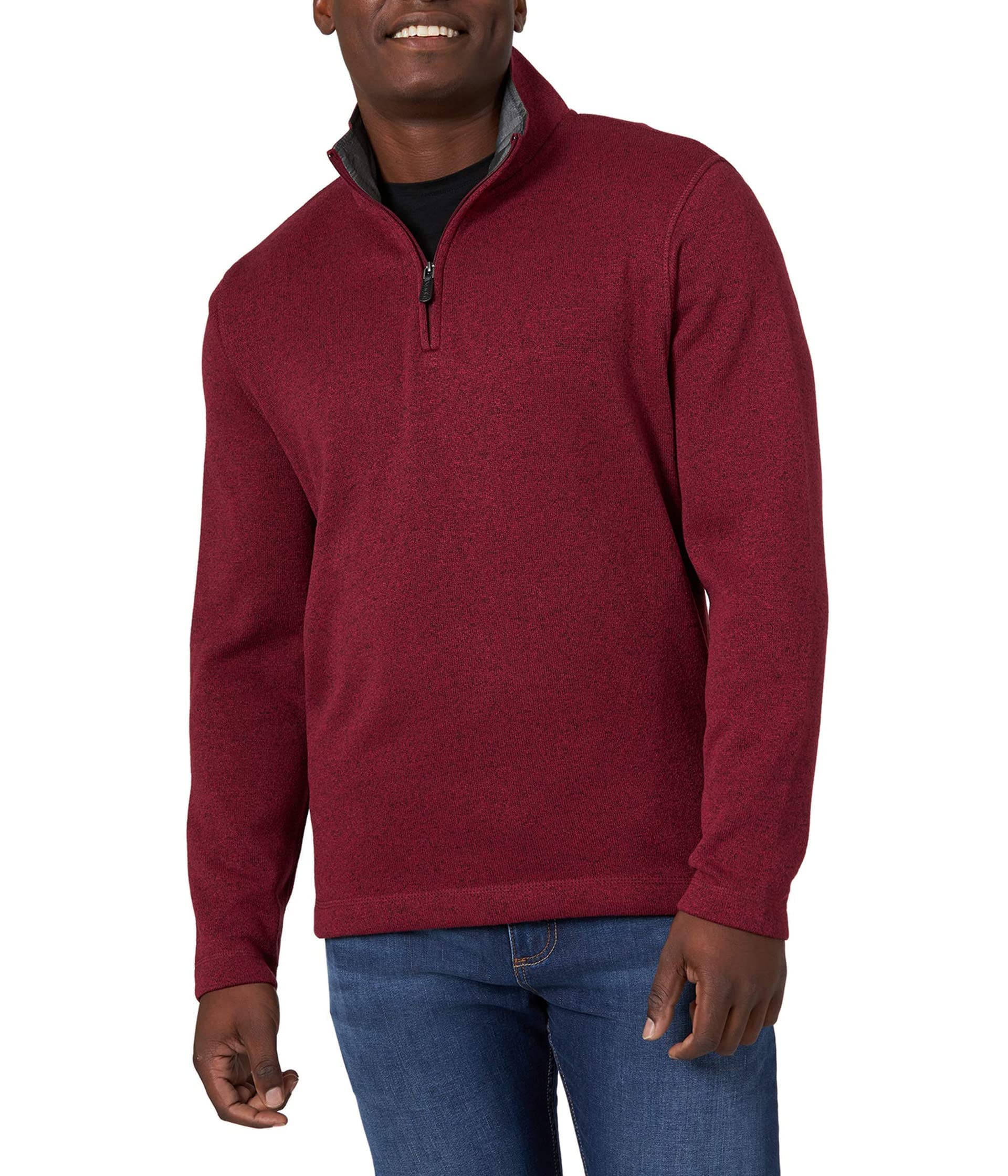 Wrangler Authentics mens Long Sleeve Fleece Quarter-zip