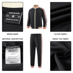 dioxoib Men Track Suits Sets Long Sleeve Full-zip Sweatsuit Active Jackets and Pants 2 Piece Outfits