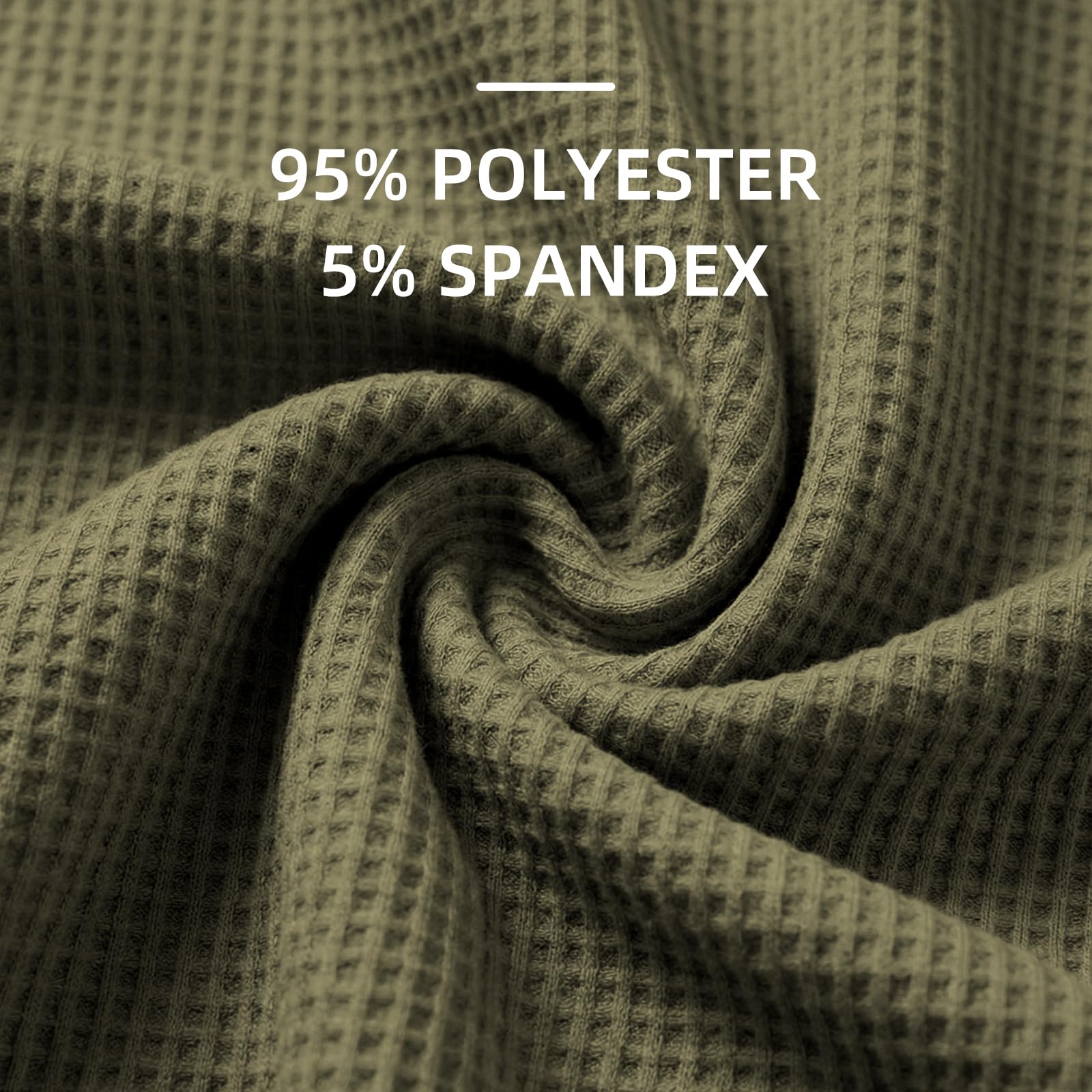 PIDOGYM Men's Quarter Zip Hoodie Waffle Knit Pullover Long Sleeve Casual Loose Fit Sweatshirt Hooded Tops with Pockets