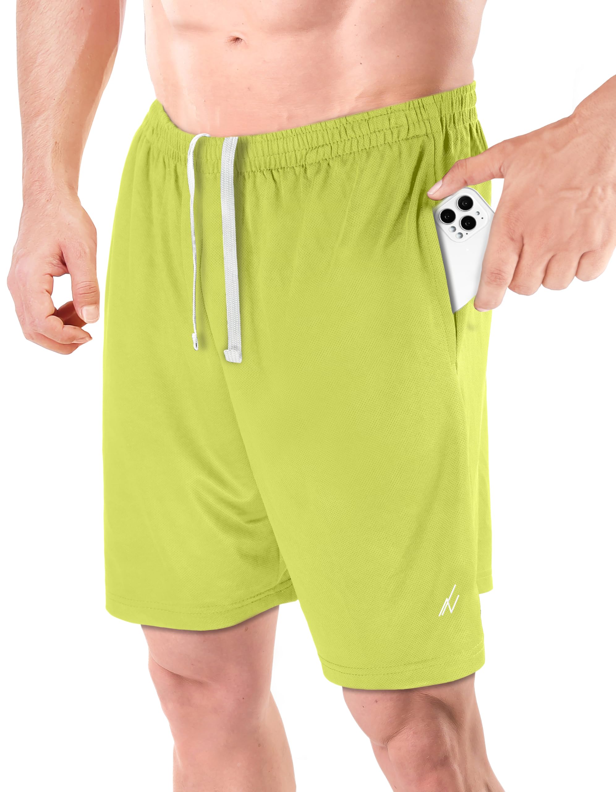 NY Threads Men's Athletic Shorts Quick Dry Loose-Fit Lightweight Running Workout Gym Shorts with Pockets