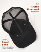 FURTALK Mens Trucker Hat Structured Mesh Baseball Cap Adjustable Classic Mens Hat