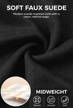 VOGSTART Men’s Bomber Jacket Faux Suede Midweight Casual Full-Zip Flight Coat (S-XXL)