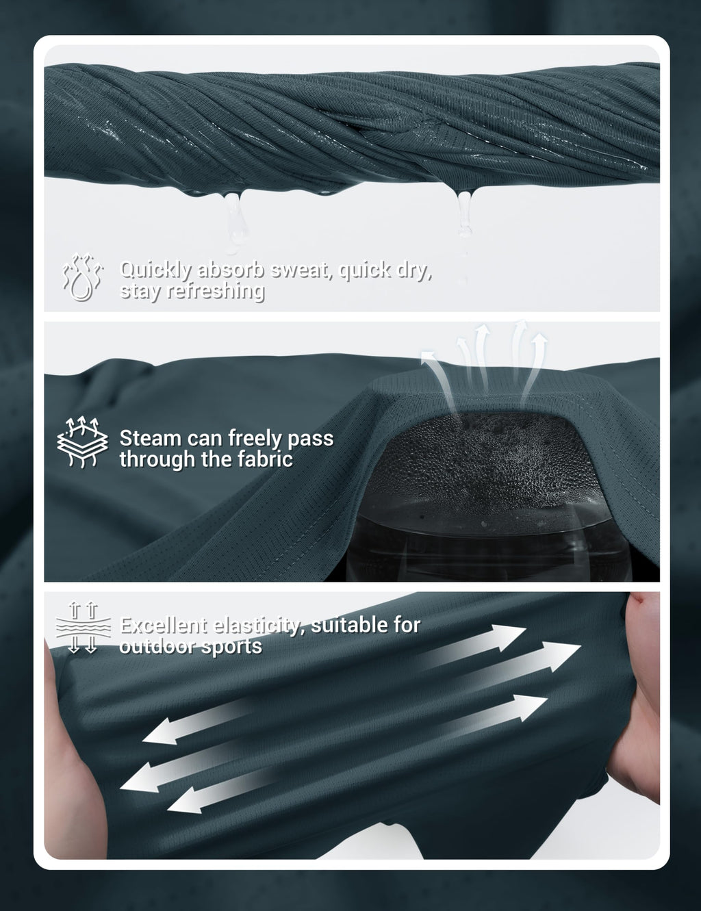 TACVASEN Men's Lightweight Athletic T-Shirts Quick Dry Workout Gym Tops Short Sleeve Running Tee Shirt Performance Activewear