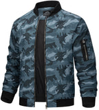 TACVASEN Men's Bomber Jacket Lightweight Casual Spring Fall Windbreaker Zip Up Coat with Pocket