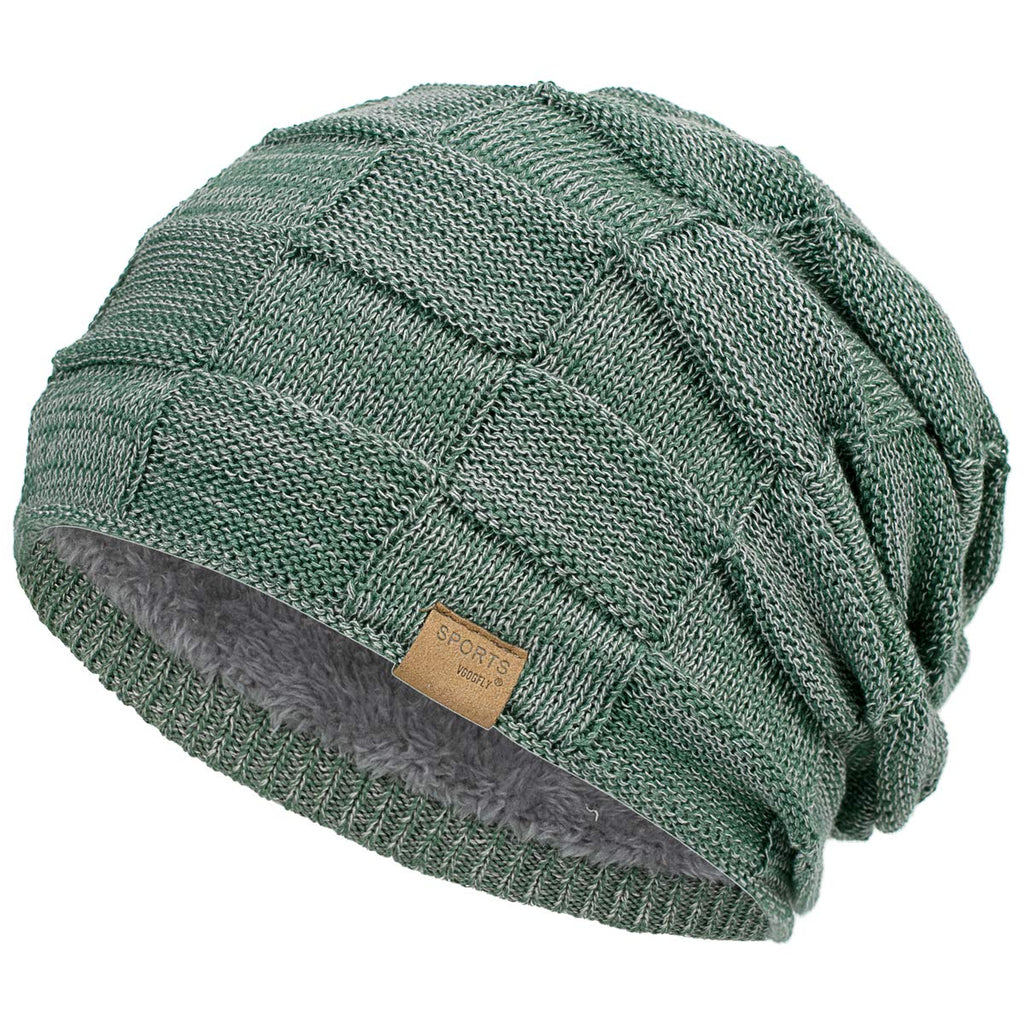 Vgogfly Slouchy Beanie for Men Winter Hats for Guys Cool Beanies Mens Lined Knit Warm Thick Skully Stocking Binie Hat