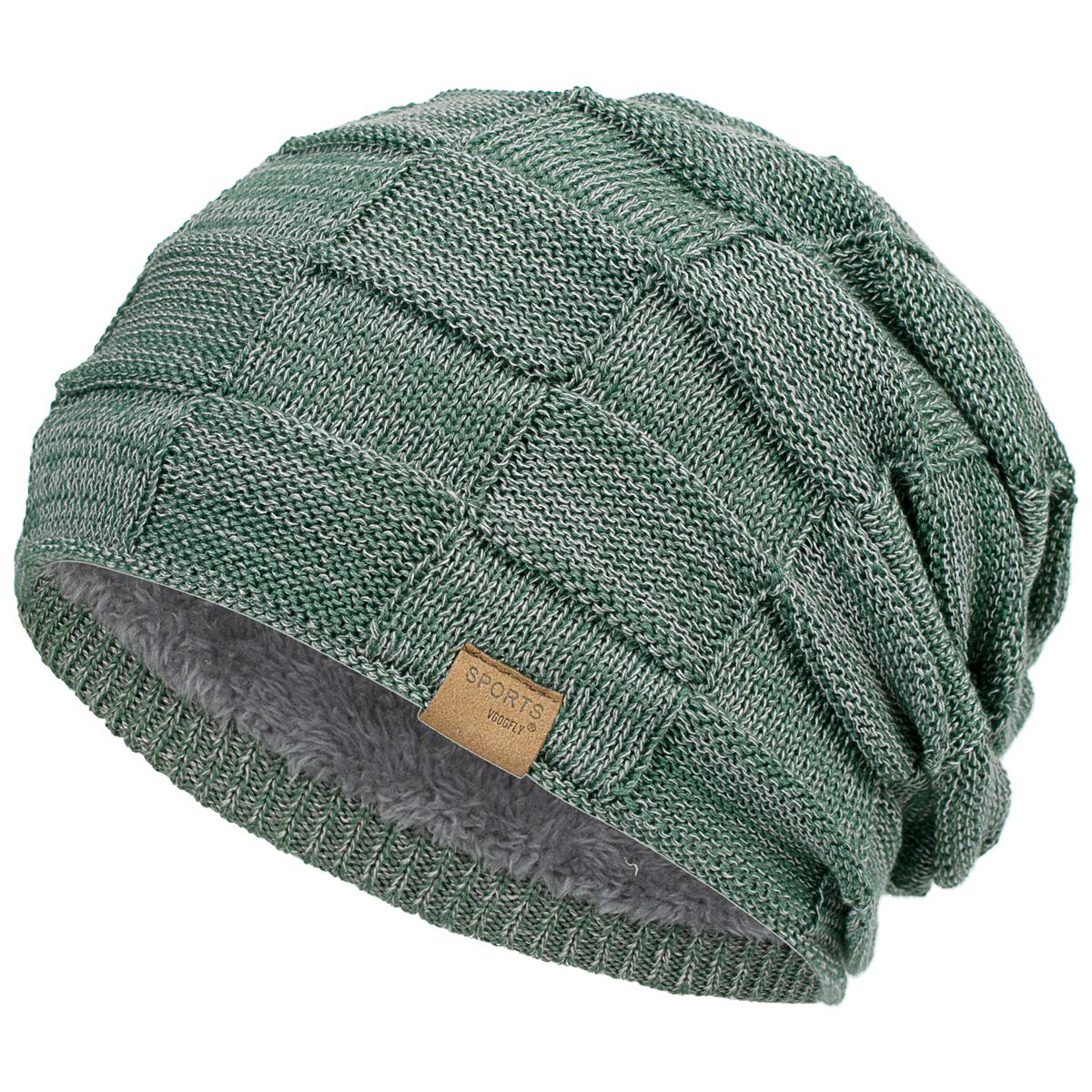 Vgogfly Slouchy Beanie for Men Winter Hats for Guys Cool Beanies Mens Lined Knit Warm Thick Skully Stocking Binie Hat