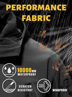 TACVASEN Men's Special Ops Military Tactical Soft Shell Winter Warm Fleece Lined Jacket Rain Hood Coat Hiking Snowboard