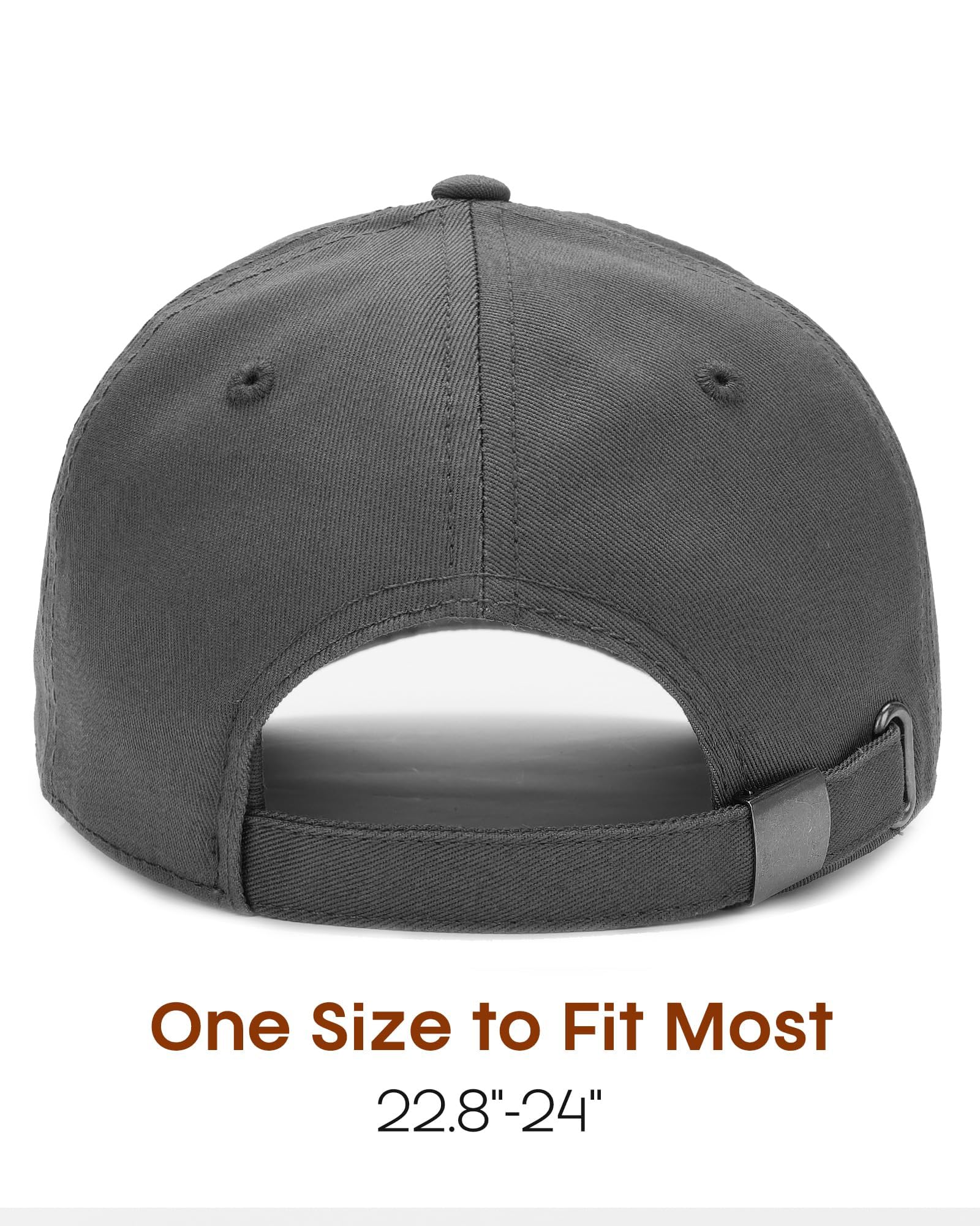 FURTALK Mens Structured Baseball Cap Adjustable Washed Cotton Golf Dad Hat Plain Classic Hats for Men