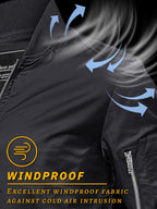 TACVASEN Men's Bomber Jacket Lightweight Casual Spring Fall Windbreaker Zip Up Coat with Pocket