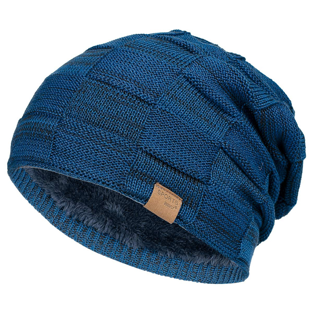 Vgogfly Slouchy Beanie for Men Winter Hats for Guys Cool Beanies Mens Lined Knit Warm Thick Skully Stocking Binie Hat