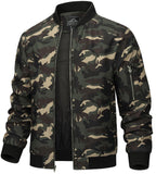 TACVASEN Men's Bomber Jacket Lightweight Casual Spring Fall Windbreaker Zip Up Coat with Pocket