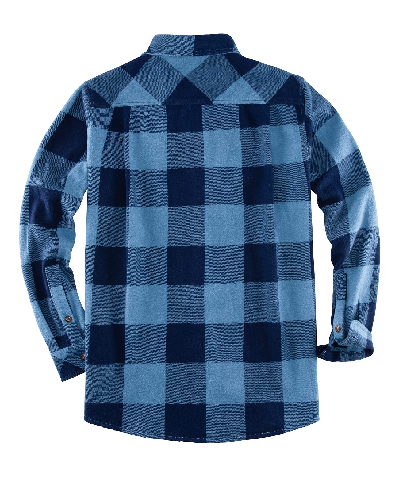 Men's Heavyweight Buffalo Plaid Flannel Shirt Casual Button Down Brushed Flannel Shirts,100% Cotton