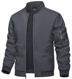 TACVASEN Men's Bomber Jacket Lightweight Casual Spring Fall Windbreaker Zip Up Coat with Pocket