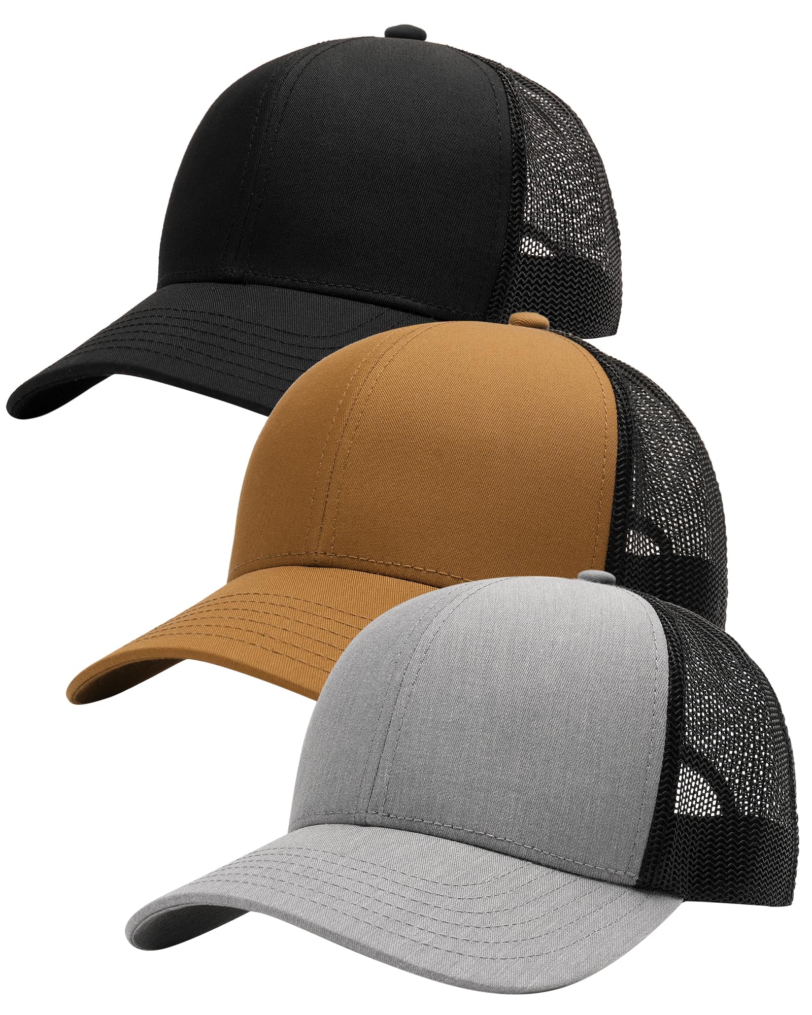 FURTALK Mens Trucker Hat Structured Mesh Baseball Cap Adjustable Classic Mens Hat