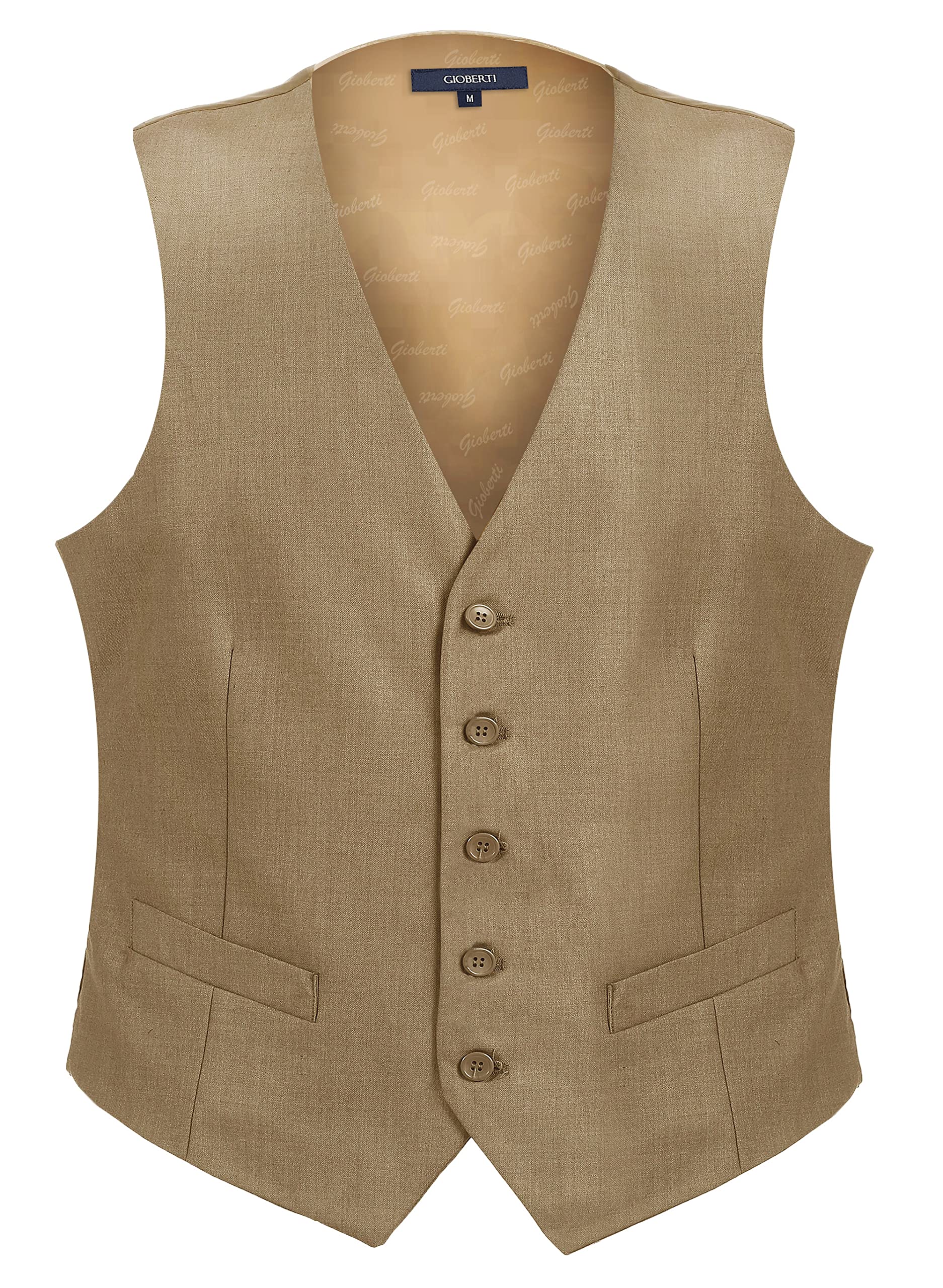 Gioberti Men's Formal Suit Vest Fit for Business or Casual Dress