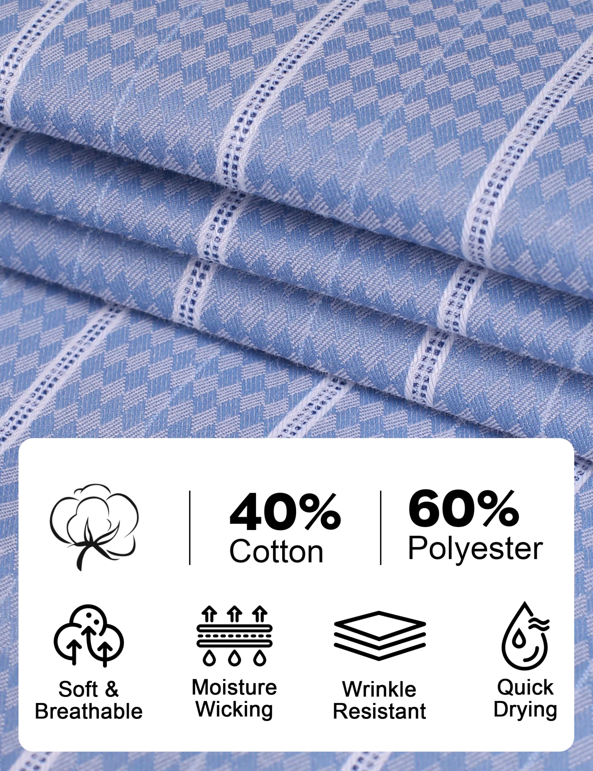 Lzzidou Men's Cuban Collar Shirt Short Sleeve Button Down – Textured Jacquard Cotton Blend Summer Resort Top