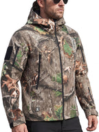 FREE SOLDIER Men's Outdoor Waterproof Soft Shell Hooded Military Tactical Jacket